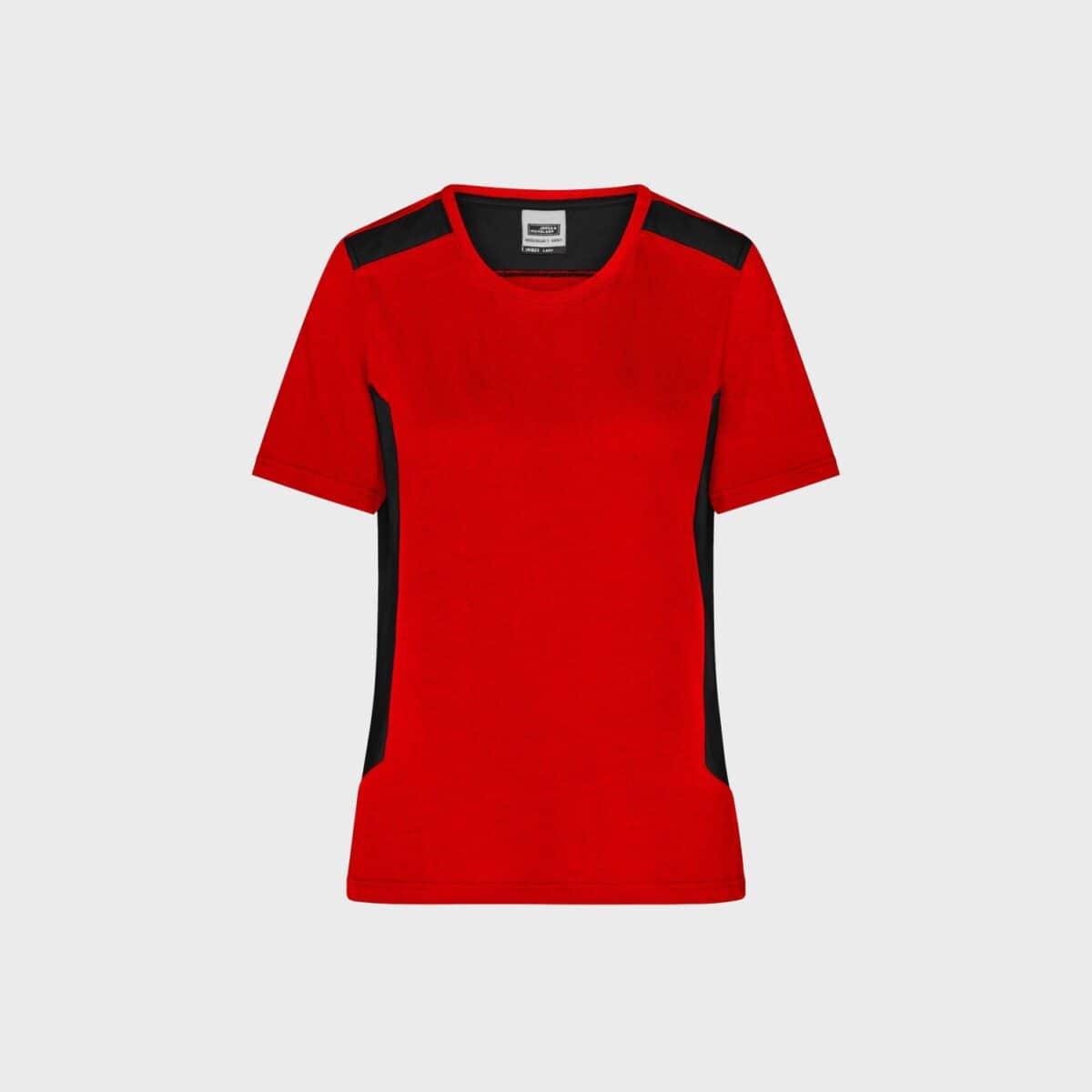 damen-workwear-t-shirt-strong-red-black-kaufen-besticken_stickmanufaktur