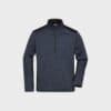 Men's Knitted Fleece Half-Zip STRONG – Carbon Melange/Black