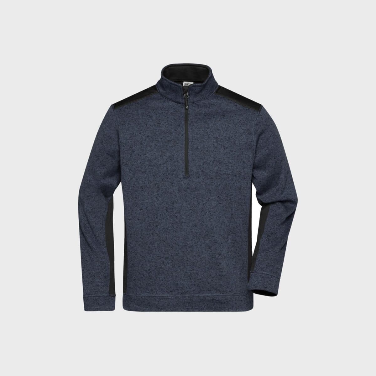 herren-strickfleece-half-zip-strong-carbon-melange-black-kaufen-besticken_stickmanufaktur