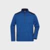 Herren Strickfleece Half-Zip STRONG – Royal-Melange/Navy