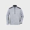 Herren Strickfleece Half-Zip STRONG – White-Melange/Carbon