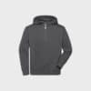 Unisex Workwear Half-Zip Hoodie – Dark Melange